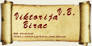 Viktorija Birač vizit kartica